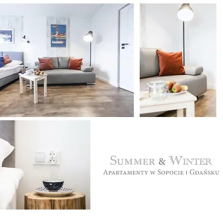 Daire Summerwinter - Luxury Comfort Old Town Apartment, 2 Bedrooms & 2 Sofas Gdansk